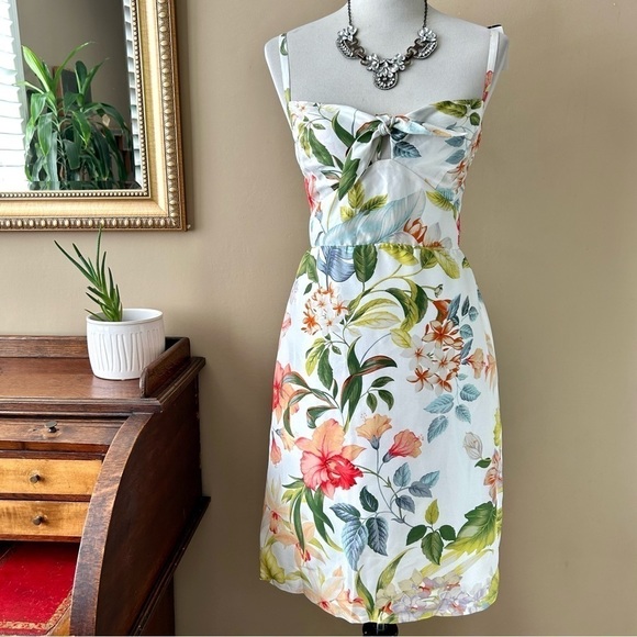 Tommy Bahama Jibacoa Garden Silk Sundress Floral Tropical Size Small NWT - Picture 1 of 15